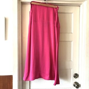 Everlane Women's Hammered Satin Slip Skirt Pink Size 2